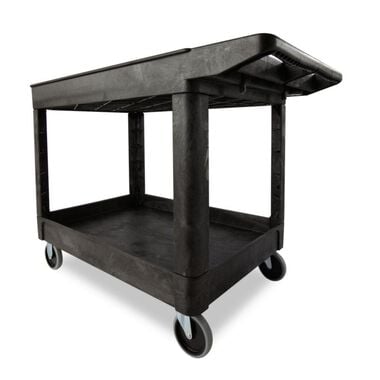Rubbermaid Heavy Duty 2-Shelf Utility Cart with Lipped Shelf Medium
