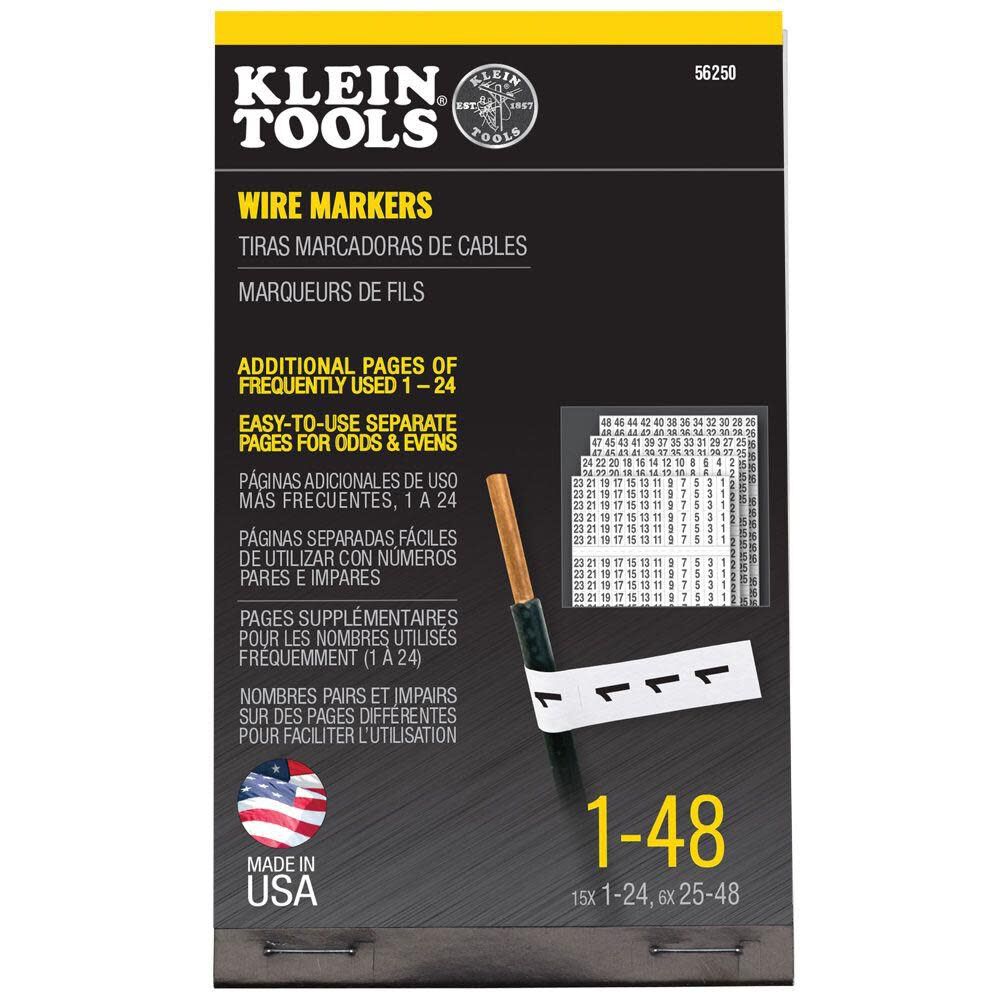 Klein Tools Wire Marker Book 1-48, large image number 1