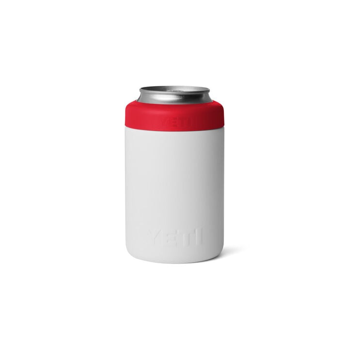 YETI Rambler 12 Oz Colster Can Cooler White and Rescue Red with Patriotic Badge, large image number 1