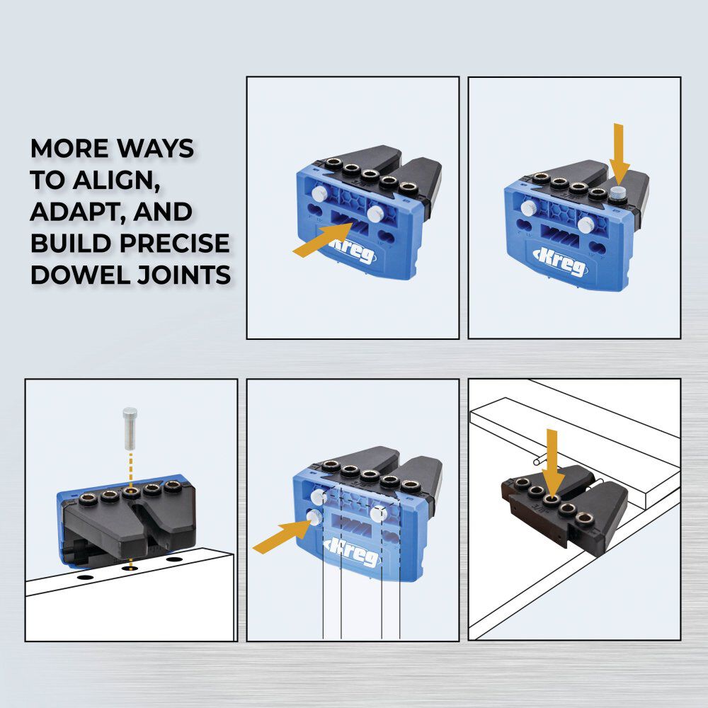 Kreg 1/4 inch, 3/8 inch, and 1/2 inch Dowel Jig Kit, large image number 3