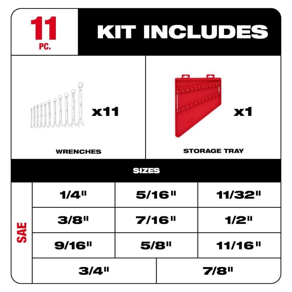 Milwaukee 11 Piece Metric Combination Wrench Set And 11 Piece Sae Combination Wrench Set Bundle Mil000011328 Simolary simolary.com 15