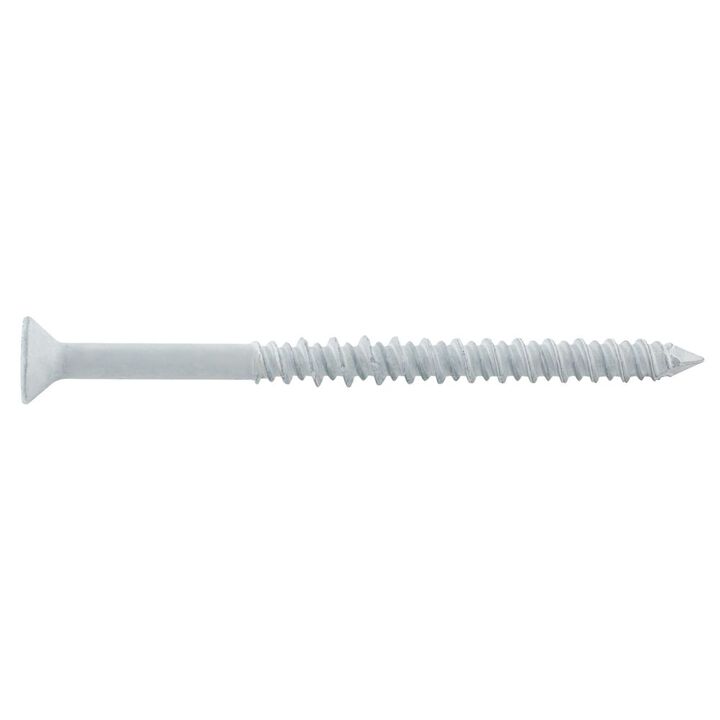 DEWALT Ultracon+ Screw Anchor Phillips Flat Head 1/4 Inch x 3-1/4 Inch Carbon Steel White, large image number 0