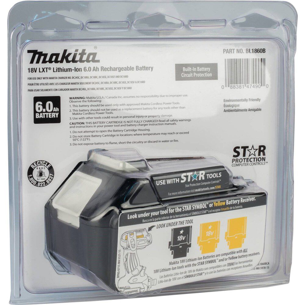 Makita 18 Volt 6.0 Ah LXT Lithium-Ion Battery 10 Pieces, large image number 3