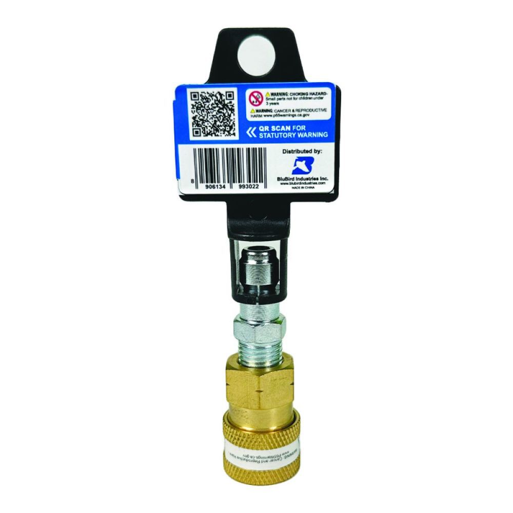 BluBird 1/4Inch Quick Disconnect Plug x MNPT Brass Pressure Washer Adapter, large image number 8