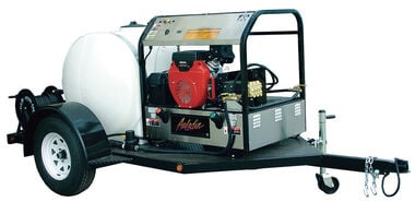 Aaladin Cleaning Systems 3000 PSI 4.0 GPM Gas Powered Hot Water Pressure Washer Trailer with 4 Spray Nozzles