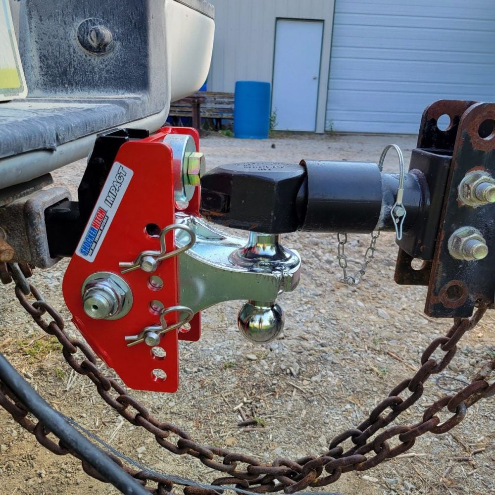 Shocker Hitch Impact 14K 2 1/2 Inch Cushion Hitch & Black Combo Ball Mount with 2 Inch & 2 5/16 Inch Hitch Balls, large image number 6