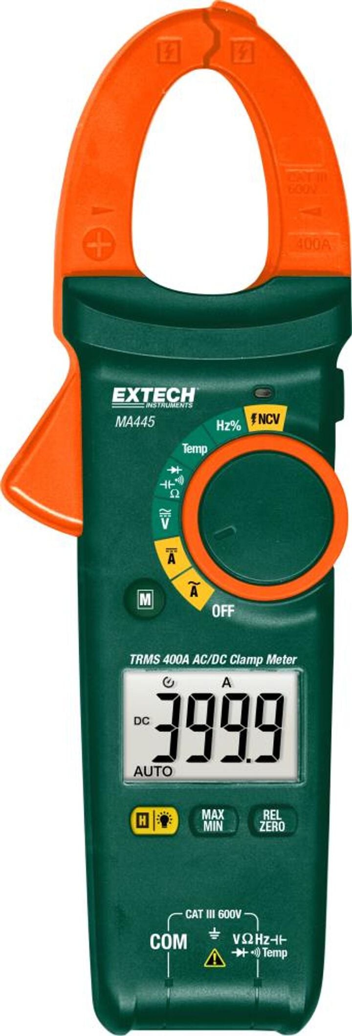 Extech 400 A TRMS AC/DC Clamp Meter + NCV