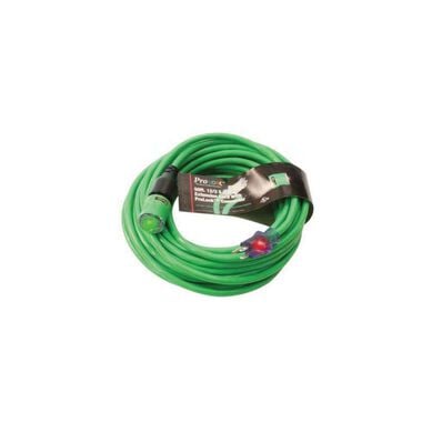 Century Wire Pro Lock 50 ft 12/3 SJTW Green Molded Extension Cord with CGM