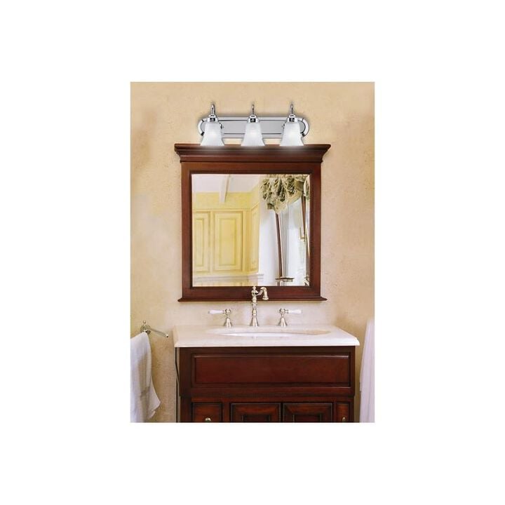 Westinghouse 24 x 8 1/2in Chrome Three Light Wall Light Fixture, large image number 1