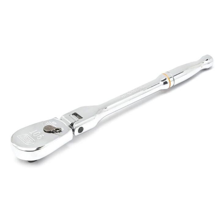 GEARWRENCH 1/4in Drive 90 Tooth Flex Head Teardrop Ratchet - 7in, large image number 1