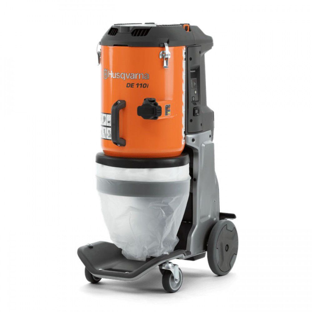 Husqvarna Construction DE 110i 118 Cfm 36V Battery Powered HEPA Dust Extractor – 970514901