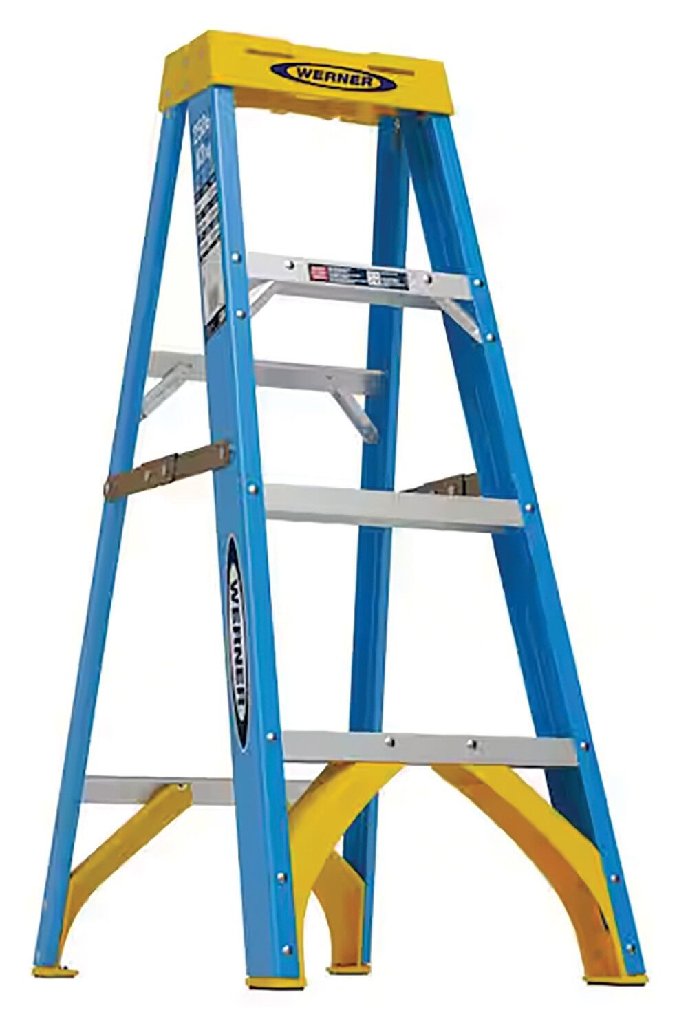 Werner 4 Ft Type I 250 LB Fiberglass Step Ladder, large image number 1