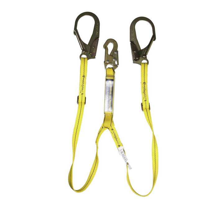 Guardian Fall Protection 4-6' Double Leg Shock Absorbing Adjustable Lanyard, large image number 1