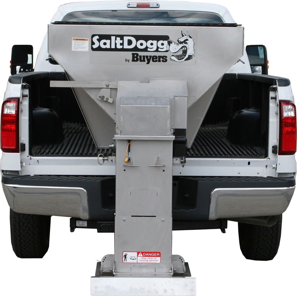 Buyers Products Company SaltDogg 7ft 1.8 Cubic Yard  Electric Stainless Hopper Spreader with Chain Conveyor, large image number 3
