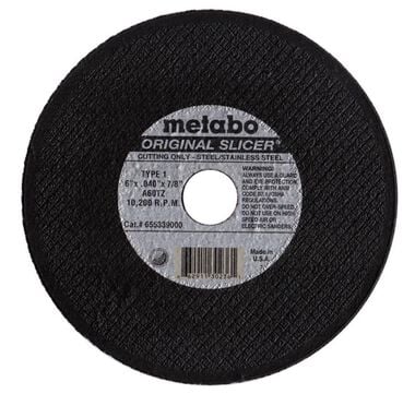 Metabo 5In x 0.040In x 7/8In A60TZ Slicer Wheel, large image number 0