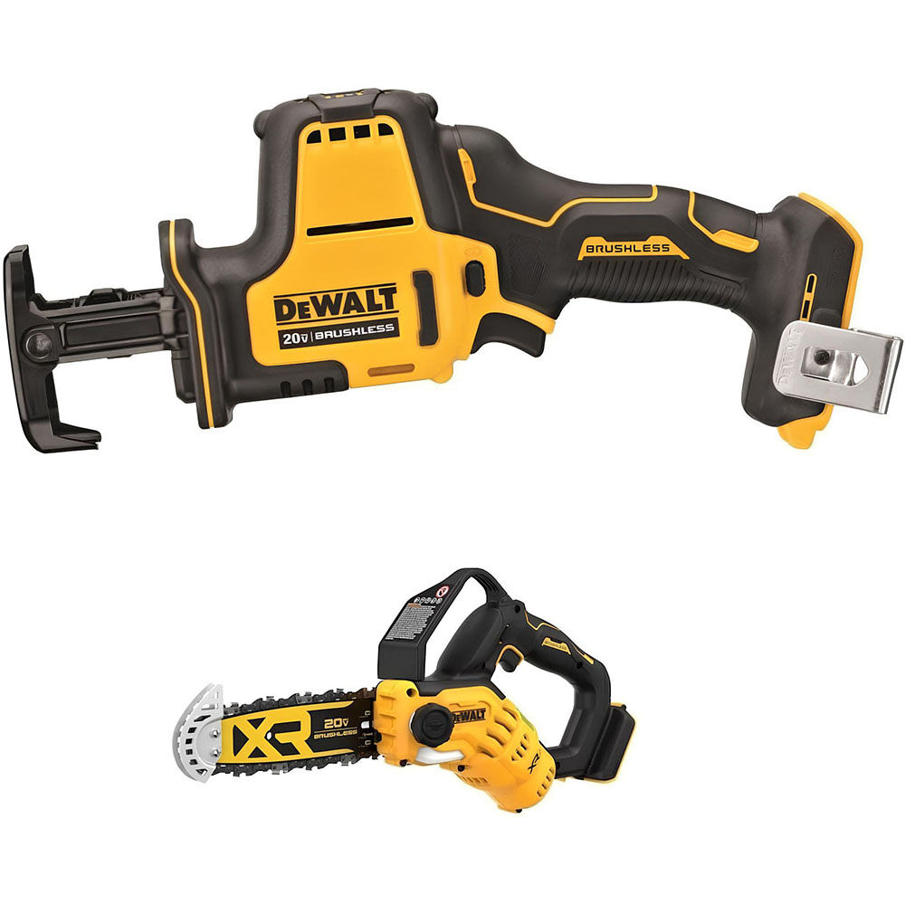 DEWALT 20V MAX Cordless Reciprocating Saw & Pruning Chainsaw Bundle, large image number 1
