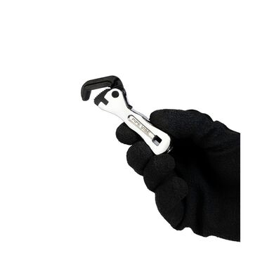 Pipe Vise Micro Stubby 3.75 Inch Self-Adjusting Wrench with Contoured Handle
