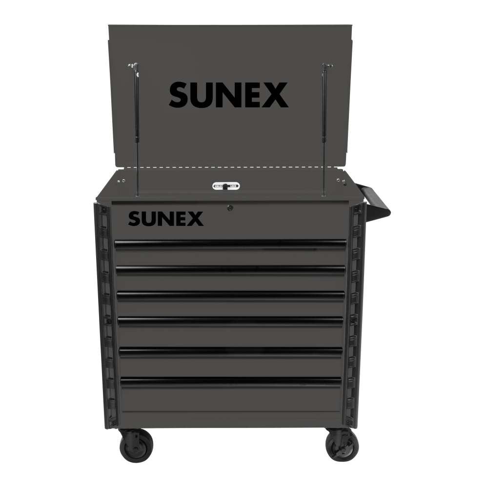 Sunex 39 Inch 6 Drawer Premium Service Cart in Gray, large image number 1