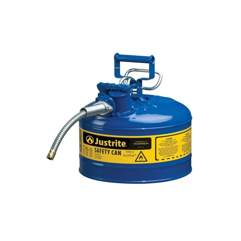 Justrite 2.5 Gal Steel Safety Blue Kerosene Can Type II, large image number 2