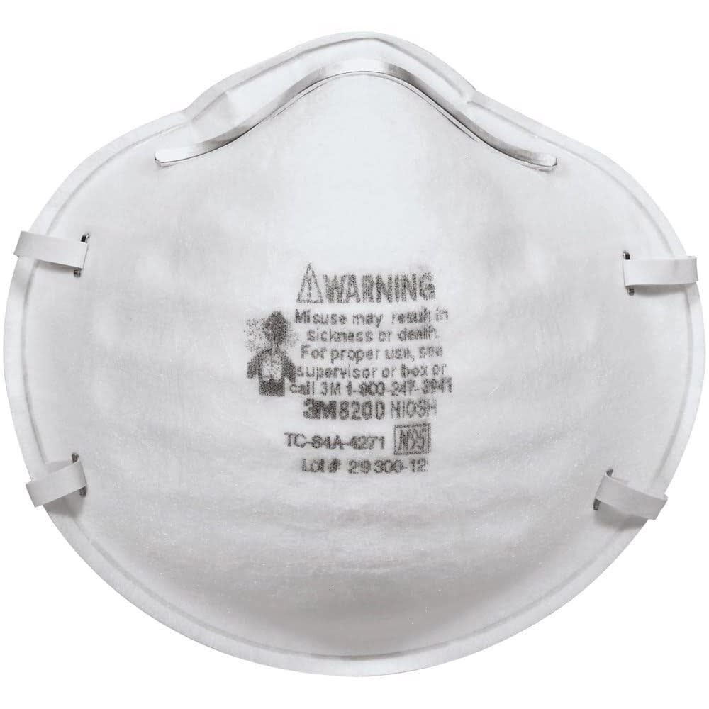 3M 8200 White N95 Sanding and Fiberglass Respirator, 3 Pieces, large image number 2