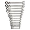 GEARWRENCH 13 Pc 72-Tooth 12 Point Flex Ratcheting Combination SAE Wrench Set, small