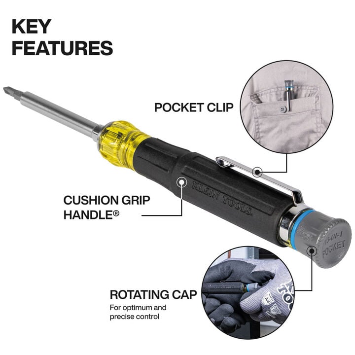 Klein Tools 13-in-1 Multi Bit Pocket Precision Screwdriver, large image number 2