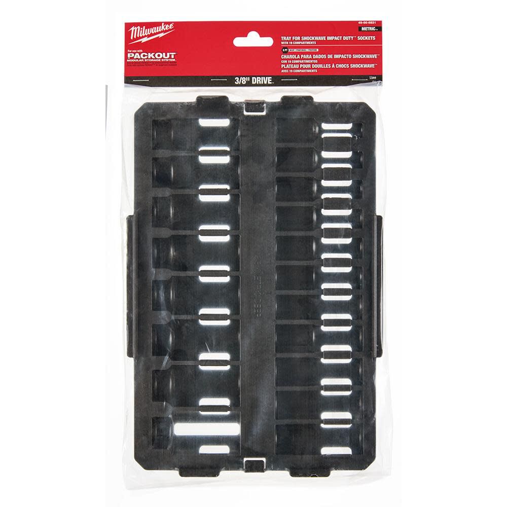 Milwaukee SHOCKWAVE Impact Duty Socket 3/8 Dr 19pc Tray Only, large image number 7