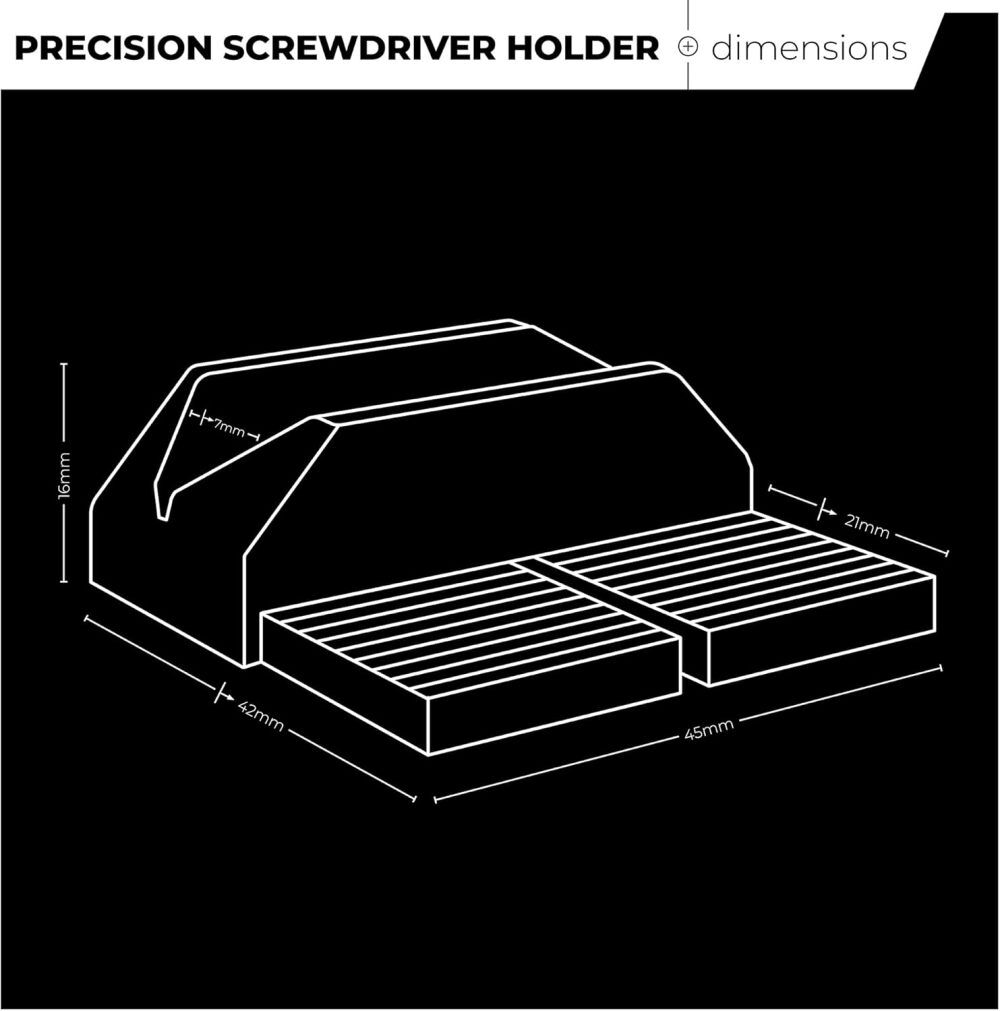 Stealthmounts TPE Drawer Hive Precision Screwdriver Holder, Black, 10 Pieces, large image number 2