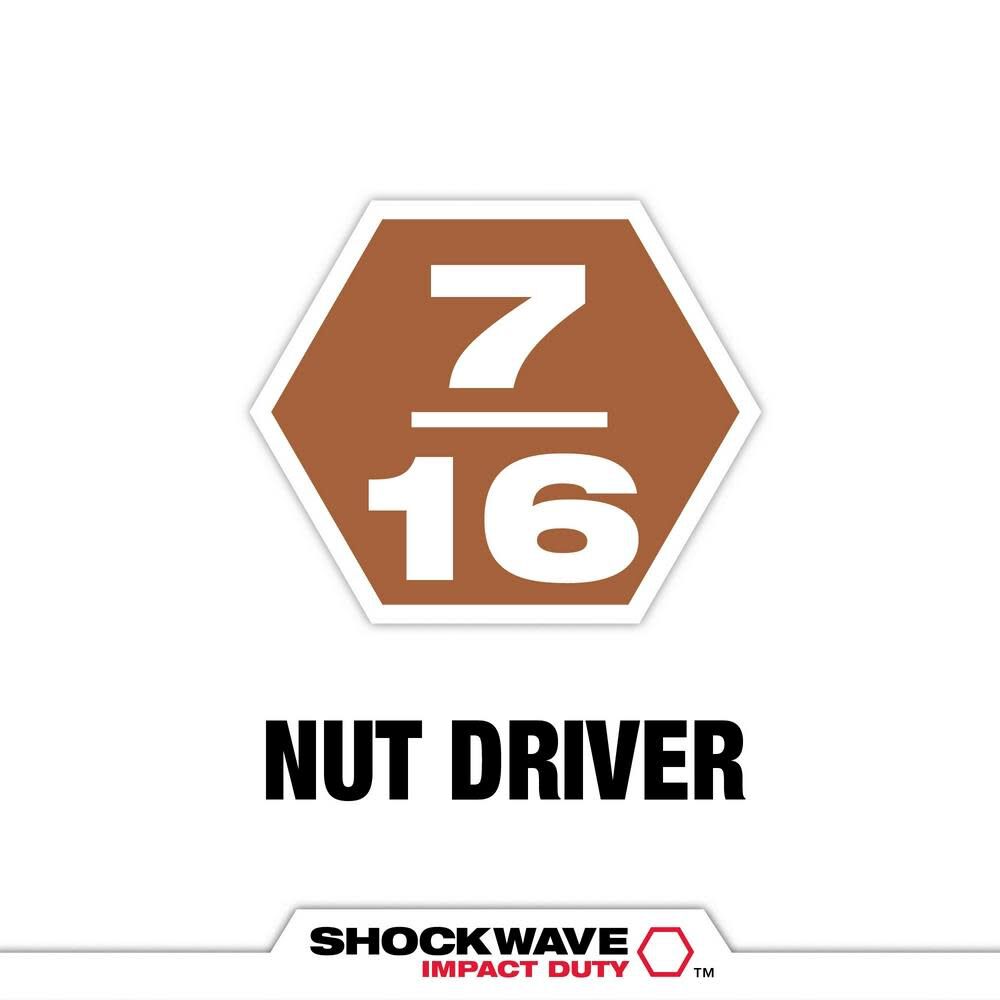 Milwaukee SHOCKWAVE 1-7/8 in. Magnetic Nut Driver 7/16 in., large image number 2
