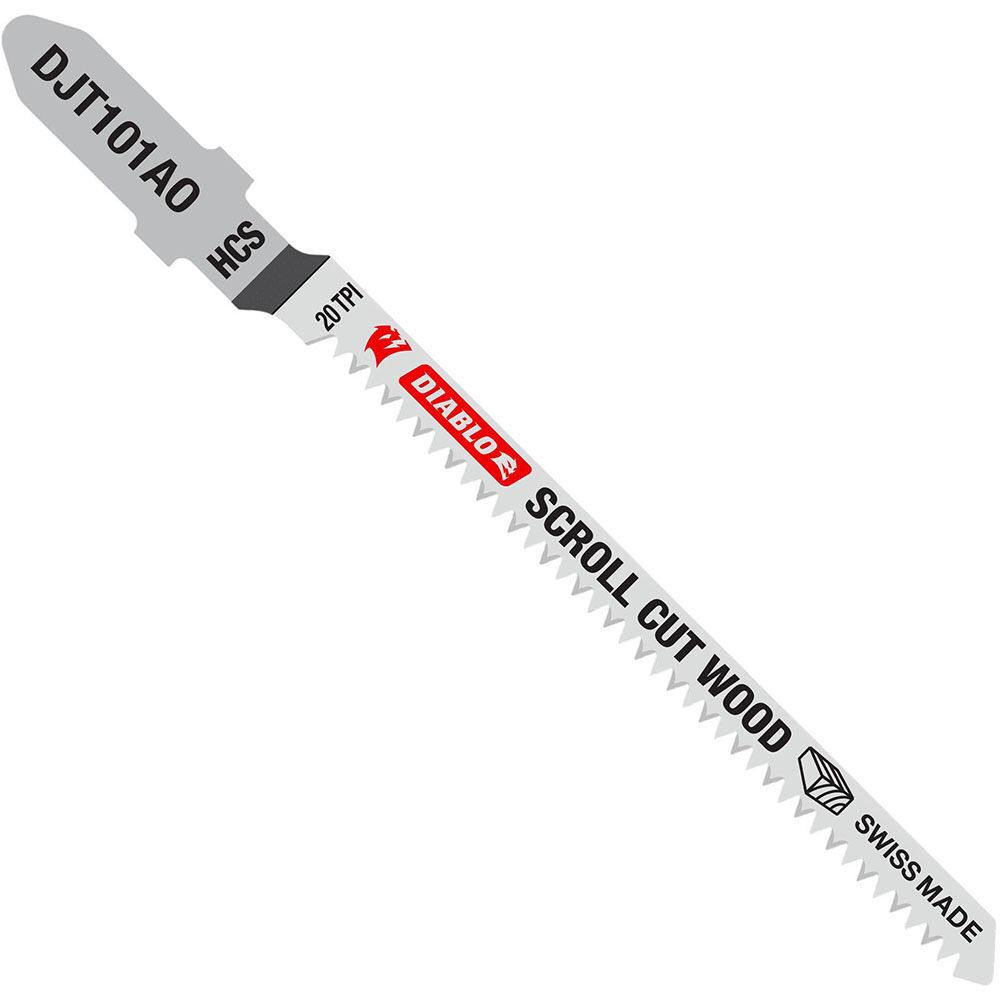 Diablo Tools 3-1/4in High Carbon Steel T-Shank Jig Saw Blades for Scroll Cuts, large image number 1