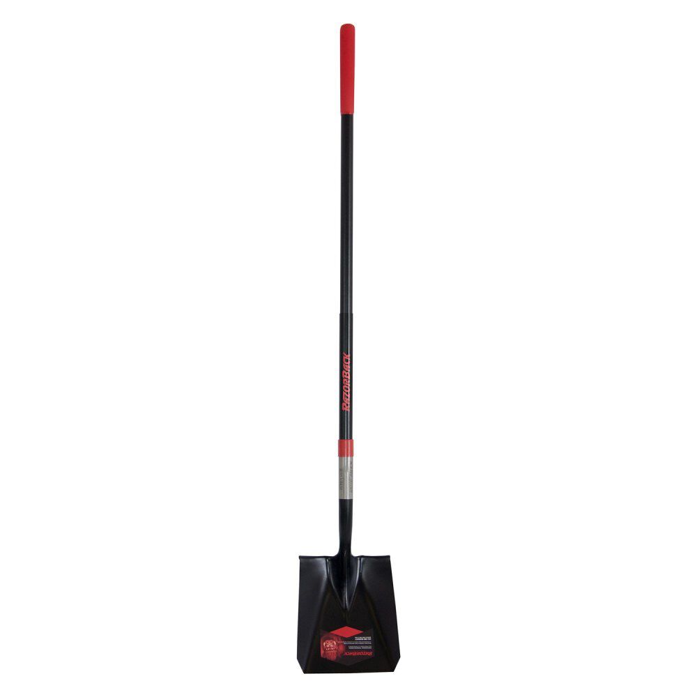 Razorback Fiberglass Handle Square Point Shovel with Traditional Socket