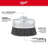 Milwaukee 3 In. Brush Crimp Style Cup, small image number 3