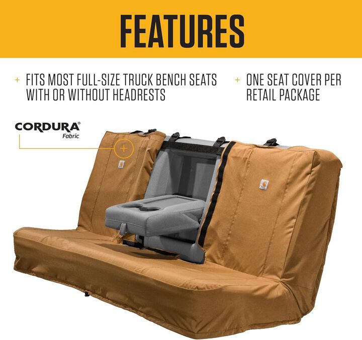 Carhartt Universal Fitted Nylon Duck Full-Size Bench Seat Cover Carhartt, large image number 2