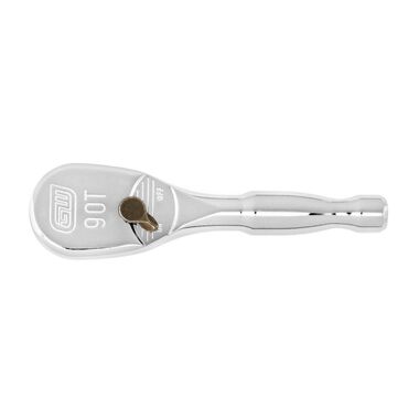 GEARWRENCH 3/8in Drive 90 Tooth Stubby Teardrop Ratchet 4-3/4in