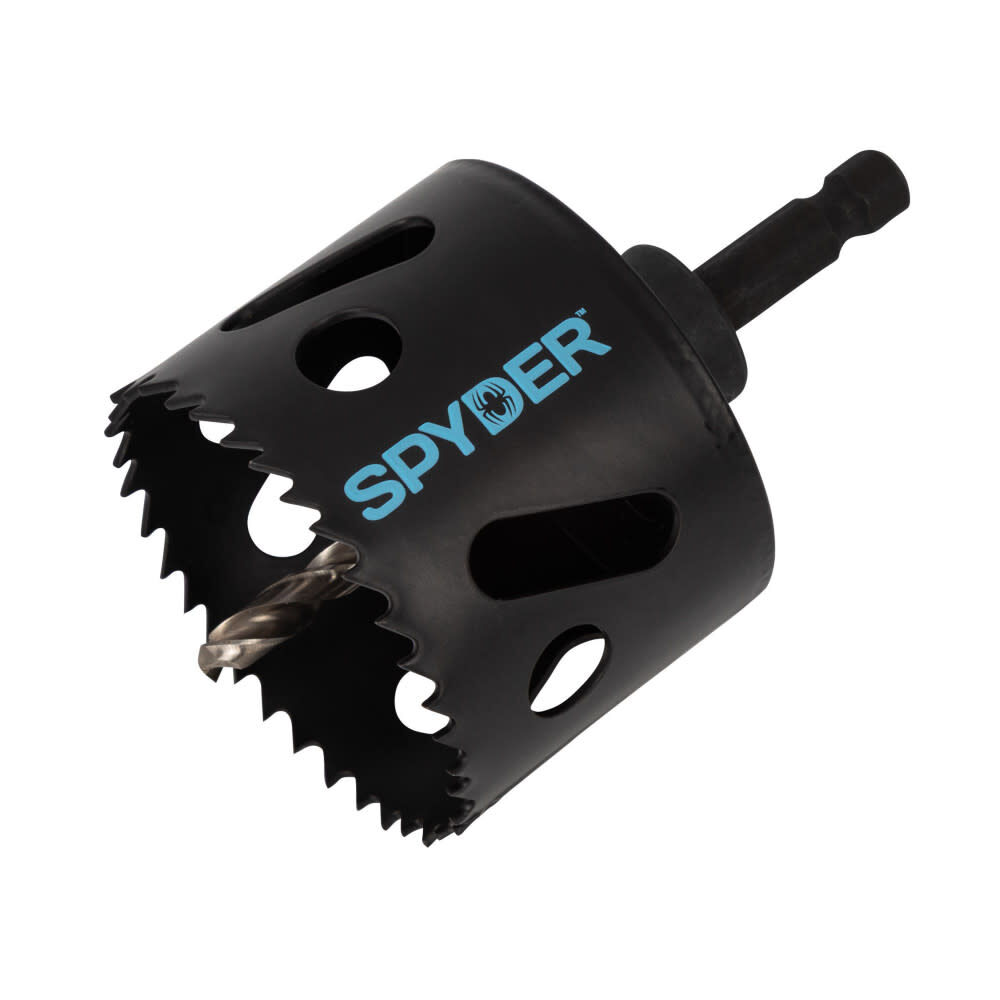 Spyder 2-1/2 Inch Bi-Metal Arbored Hole Saw, HSS Pilot Bit - 601002