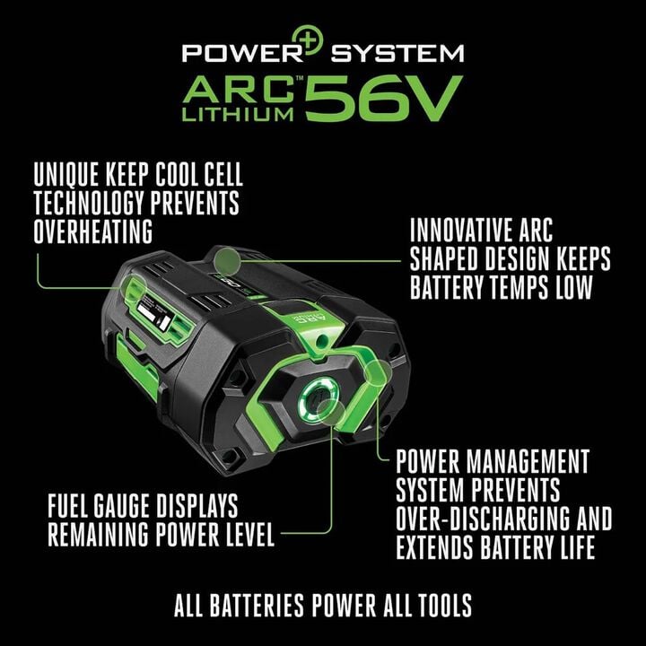 EGO POWER+ 56V 4Ah Lithium Ion Power Tool Battery Pack with Fuel Indicator (2 Pack), large image number 6