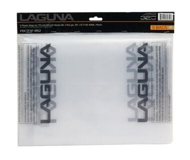 Laguna Tools 5 Pack of 152 Gallon Plastic Reusable HD Waste Bin Bags for Cyclones Dust Collectors