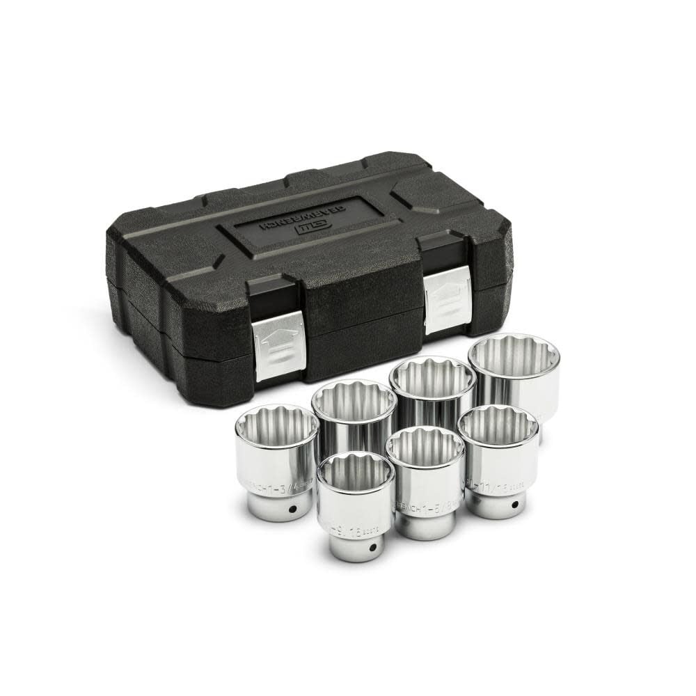 GEARWRENCH 3/4 Inch Drive 12 Point SAE Standard Length Socket 7 Piece Set, large image number 1
