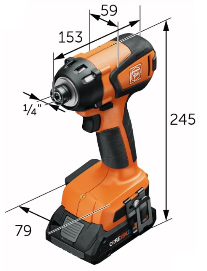 Fein Promotional 18V ASCD 18-200 W4 SELECT AS Cordless Impact Driver (Bare Tool), large image number 2