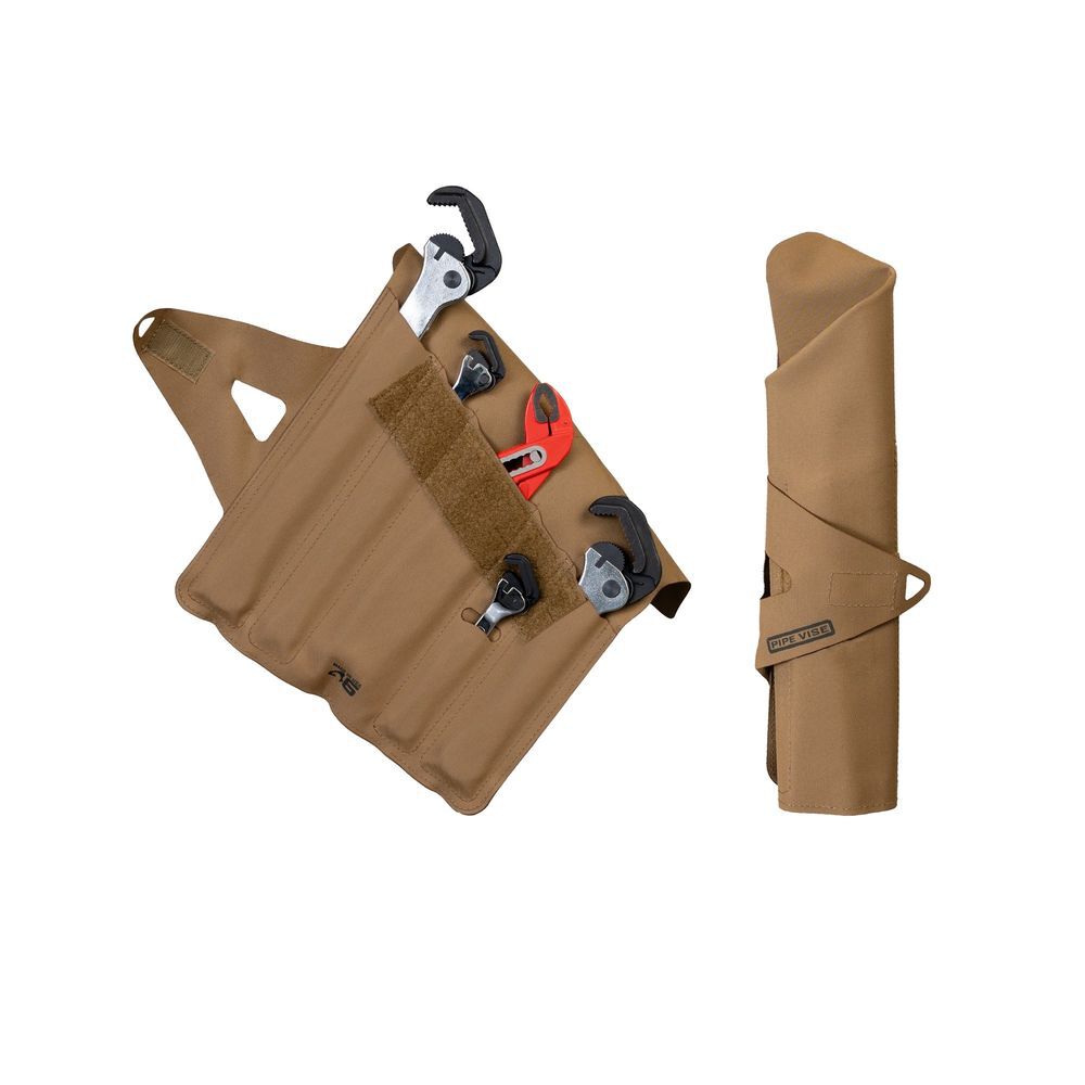 Pipe Vise TR1 Tool Roll Kit with Slim Pipe Wrench and Slim Jaw Plier Tools, large image number 1