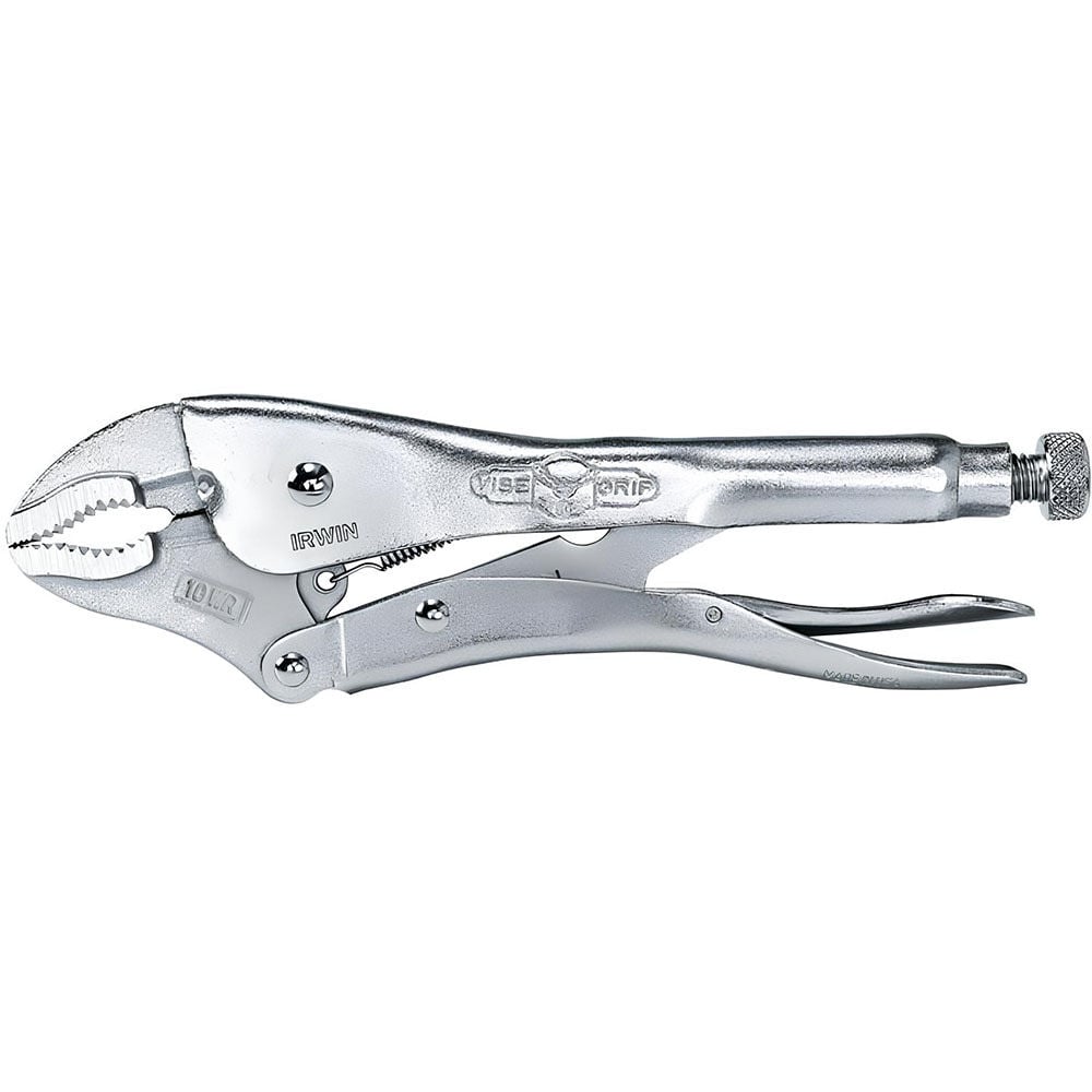 Irwin 10 In. Locking Plier with Wire Cutter 10WR Curved Jaw, large image number 1