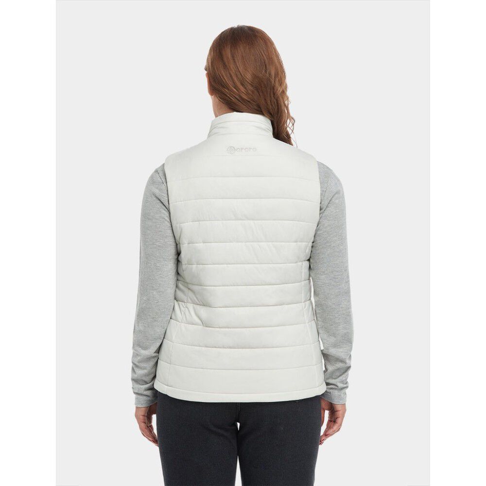 ORORO Womens Off-White Classic Heated Vest Kit XL, large image number 6