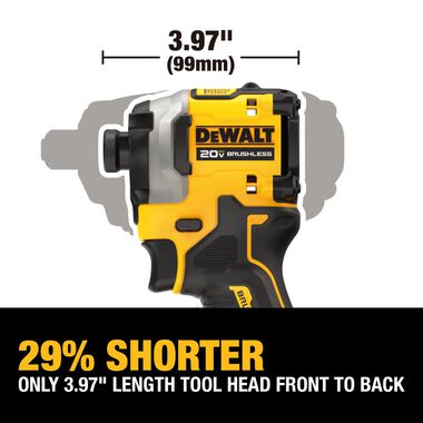 DEWALT ATOMIC 20V MAX Impact Driver Kit 1/4in 3 Speed Brushless Cordless, large image number 15