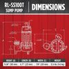 Red Lion 1HP 3000 GPH Sump and Effluent Pump with Tethered Float Switch, small image number 2