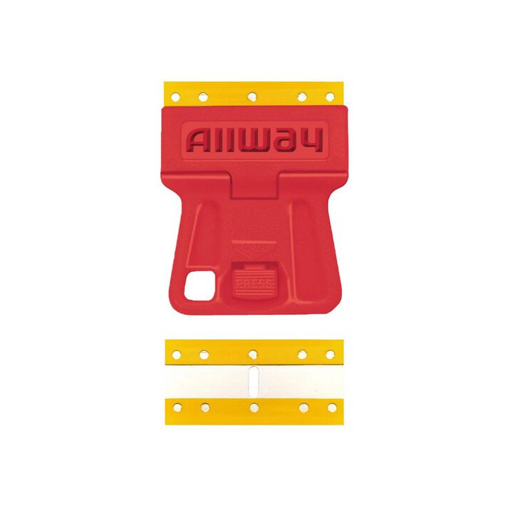 Allway Tools Mini Scraper with 5 Extra Steel-Core Plastic Blade