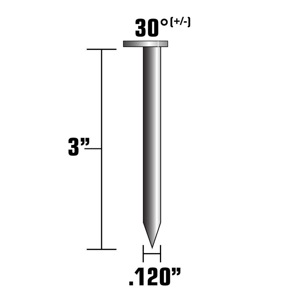 Metabo HPT 0.12 Inch x 3 Inch Bright Paper Tape Collated Framing Nails 2500 Qty, large image number 3