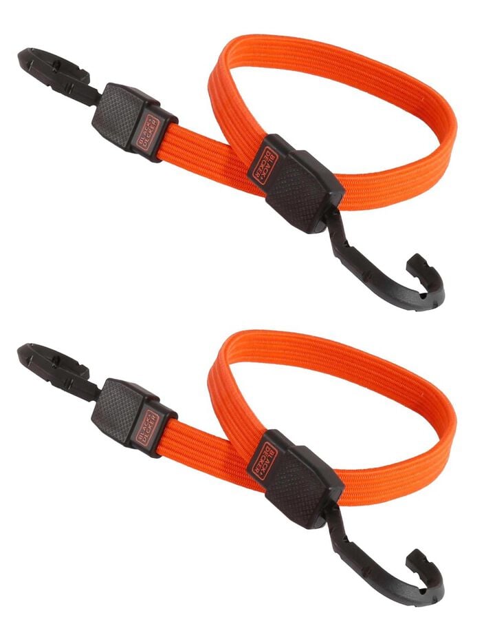 Black and Decker 48 Inch Flat Bungee Straps 2 Pieces