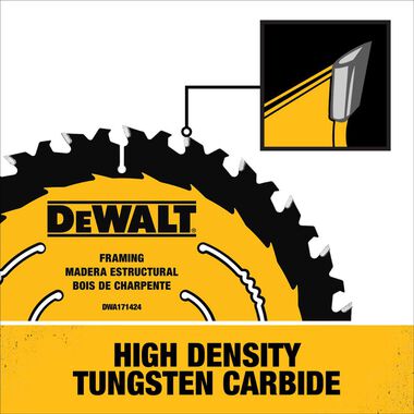 DEWALT 7-1/4-in 24T Saw Blade with ToughTrack tooth design, large image number 4