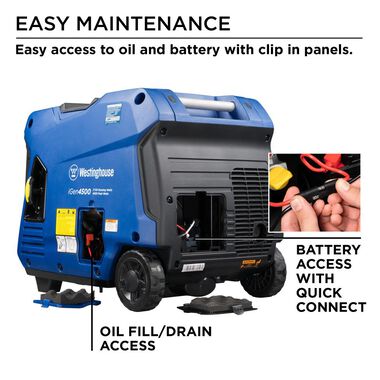 Westinghouse Outdoor Power iGen Inverter Portable Generator 3700 Rated 4500 Surge Watt with Remote Start, large image number 9