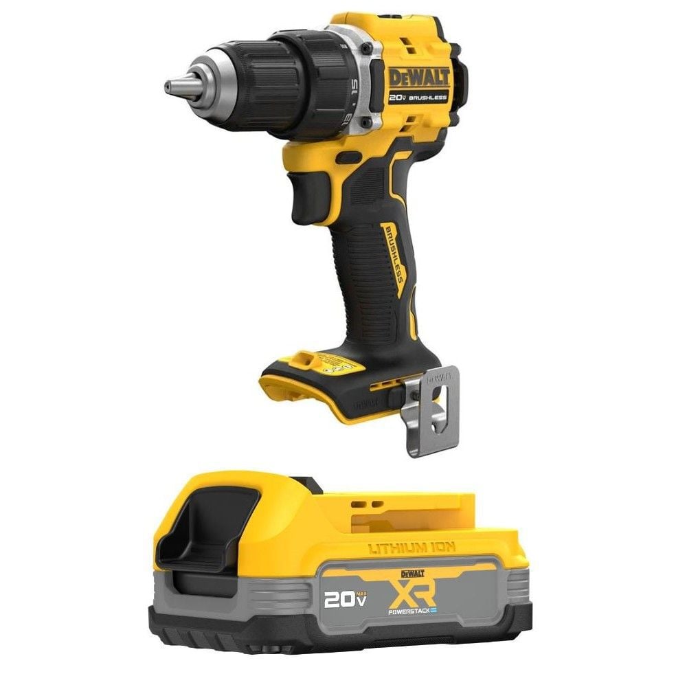 DEWALT ATOMIC 20V MAX Drill Driver & 20V MAX XR POWERSTACK Compact 1.7Ah Battery Bundle, large image number 1